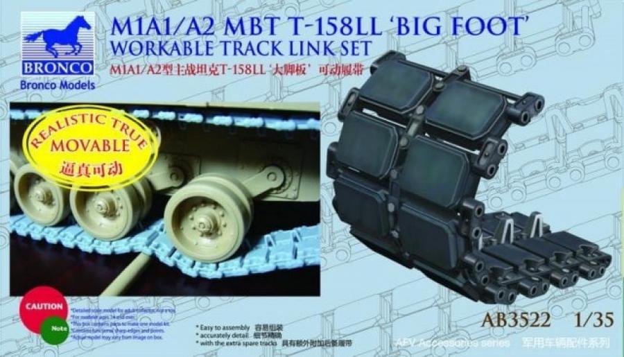 1:35 M1A1/A2 MBT T-158LL Big Foot Workable track set
