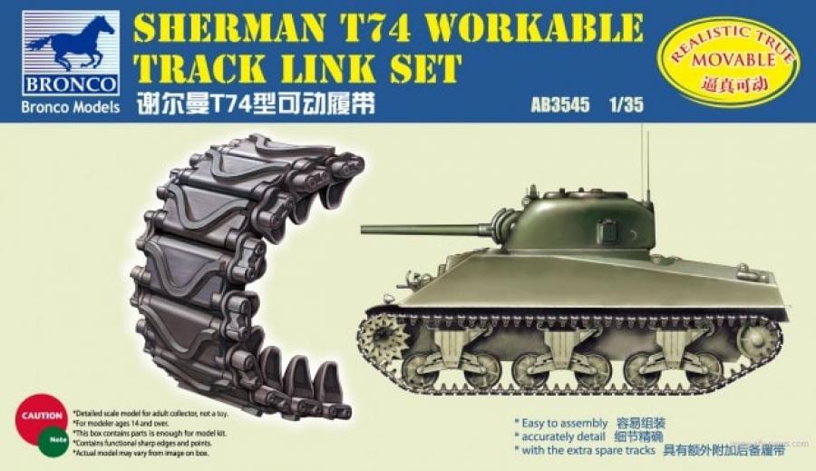 1:35 Sherman T74 Workable Track Link Set