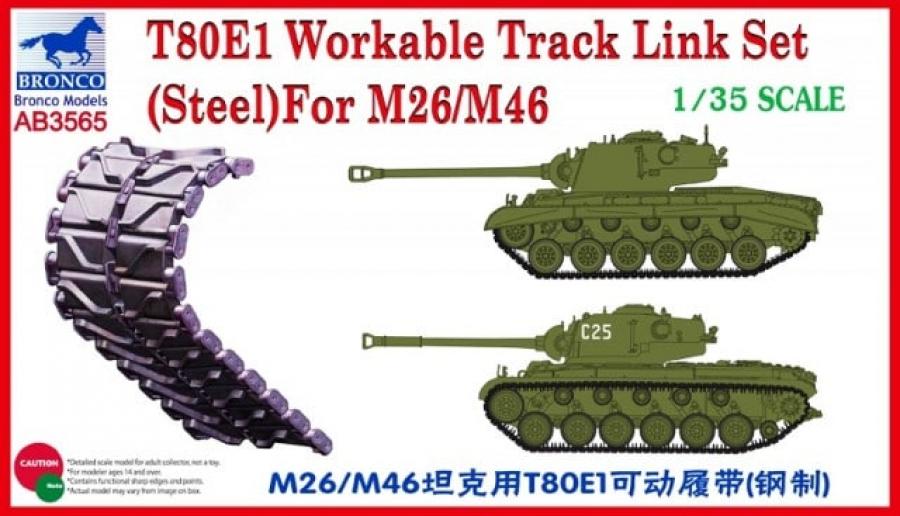1:35 T-80E1 Workable Tracks(Steel) for M26/M46 
