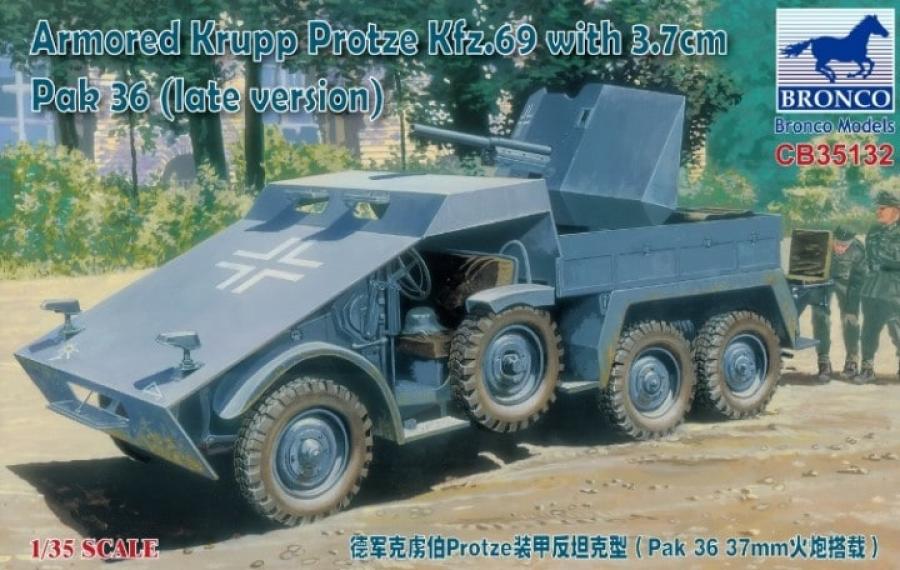1:35 Armored Krupp Protze Kfz.69 with 3.7cm Pak 36 (late version)