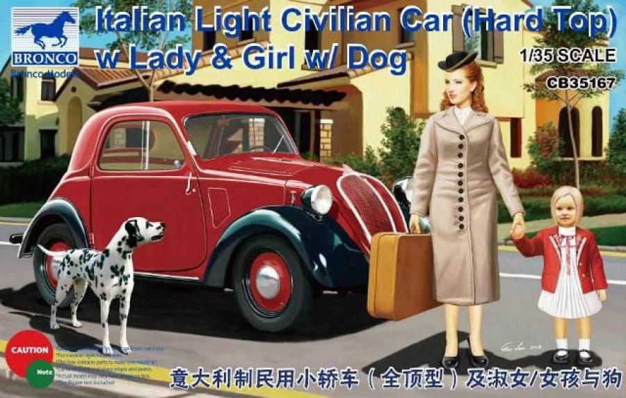 1:35 Italian Light Civilian Car (Hard Top) w/Lady & Girl