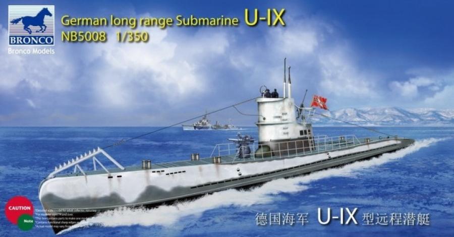 1:350 German Long Range Submarine Type U-IX A