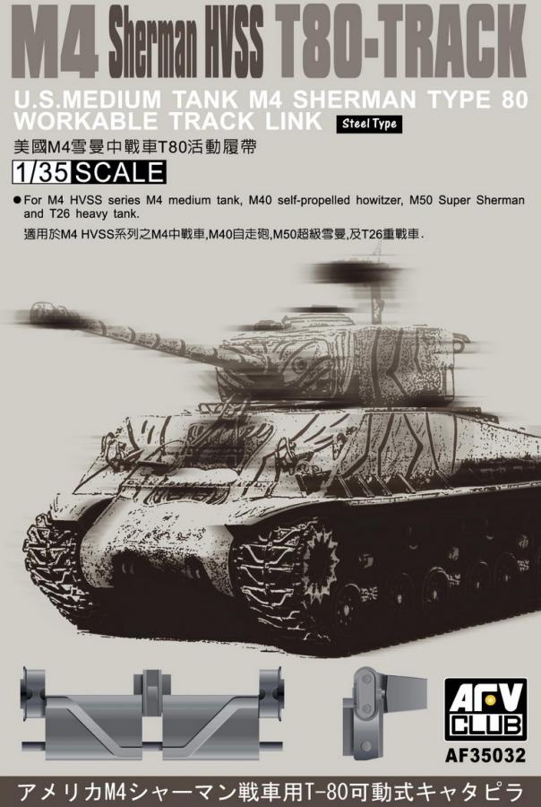 1:35 SHERMAN HVSS T80 Tracks