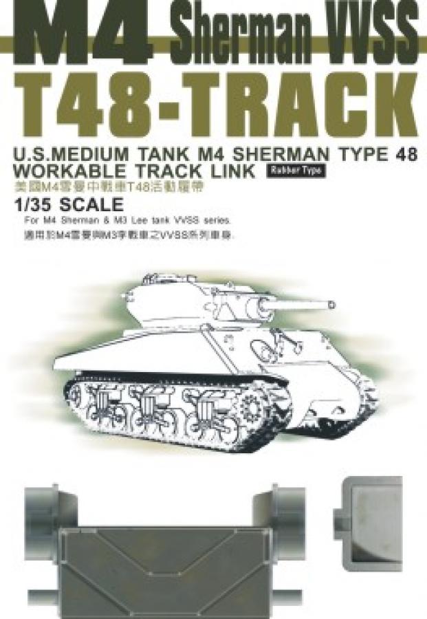 1:35 T-48 SHERMAN TRACKS (Rubber)