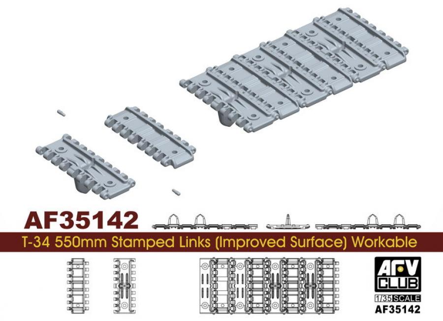1:35 T-34 55cm stamped track (workable)