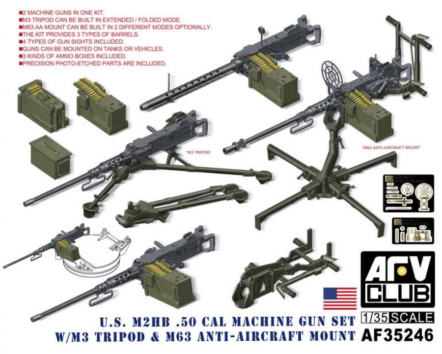 1:35 U.S. M2HB .50 Cal Machine Gun Set