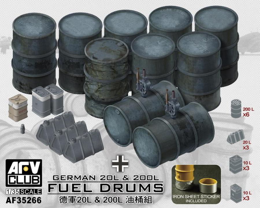 1:35 German 20L & 200L Fuel Drums