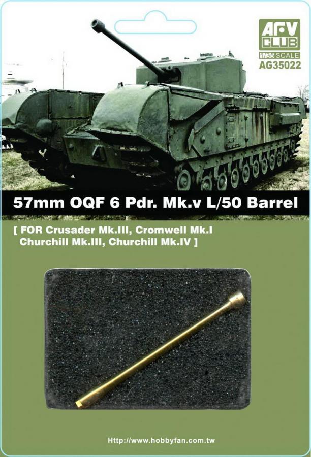 1:35 57mm OQF 6 Prd. Mk.V L/50 Barrel