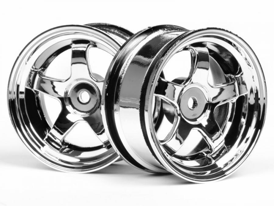 HPI Racing  WORK MEISTER S1 WHEEL 26mm CHROME (3mm OFFSET) 3591