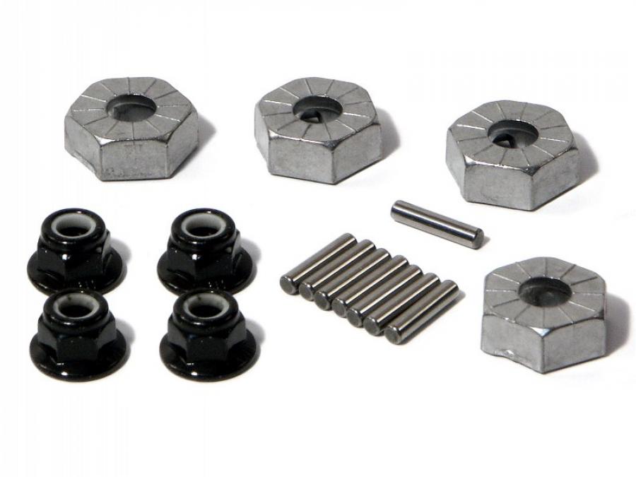 HPI Racing  HEX WHEEL HUB 14MM (SILVER/4 PCS) 86066