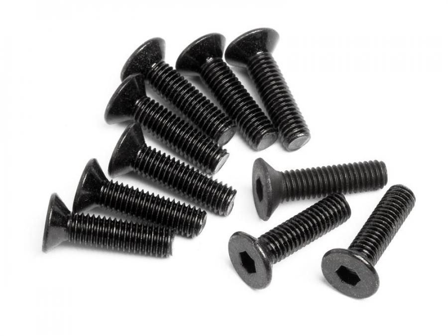 HPI Racing  Flat Head Screw M3X12mm (Hex Socket/10Pcs) Z084