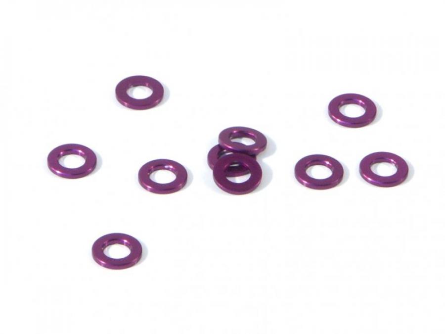 HPI Racing  Aluminium Washer 3 X 6 X 0.75mm (Purple/10 Pcs) Z814