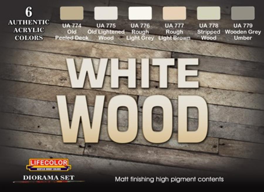 White Wood Paint set