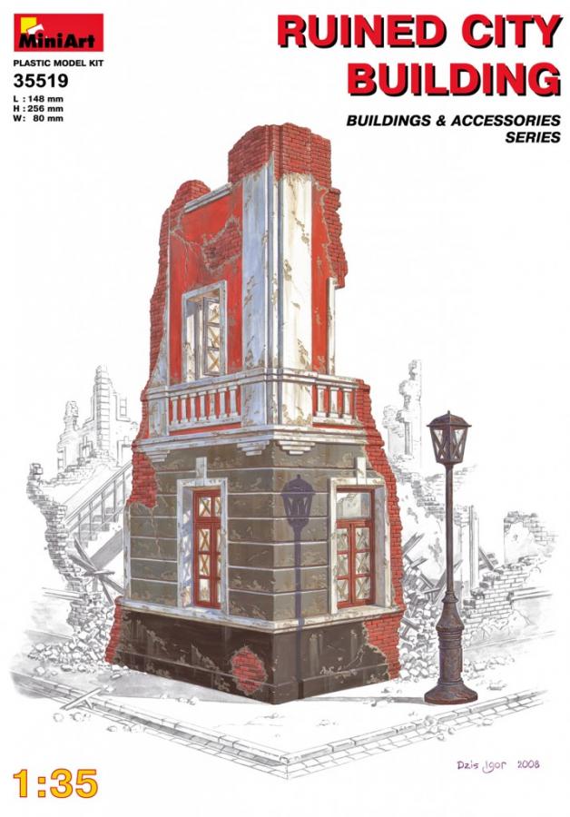 1:35 RUINED CITY BUILDING