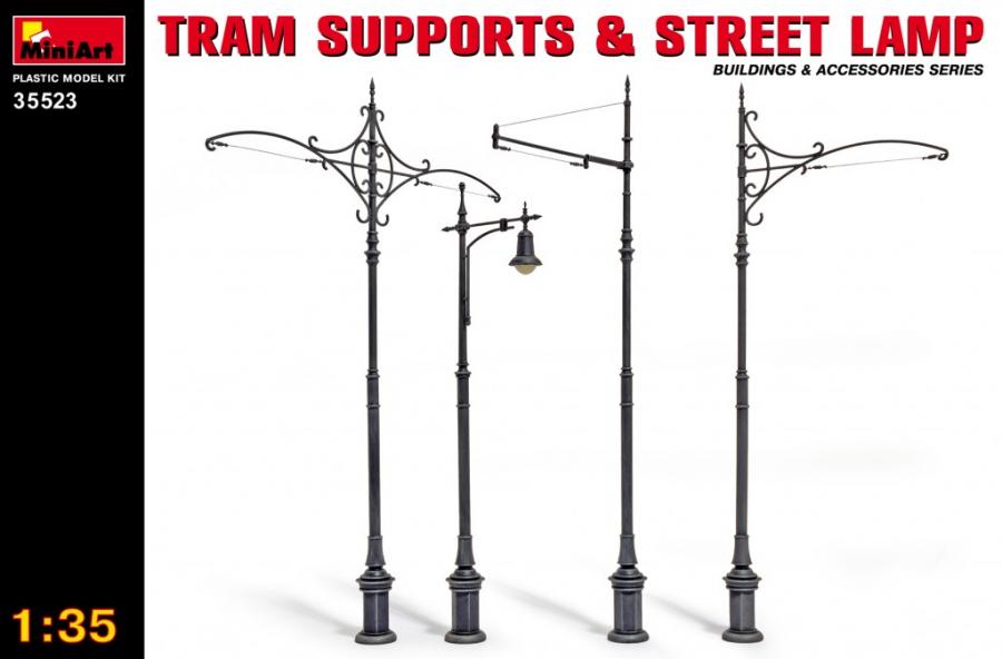 1:35 TRAM SUPPORTS & STREET LAMP