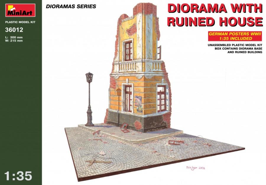 1:35 DIORAMA with RUINED HOUSE