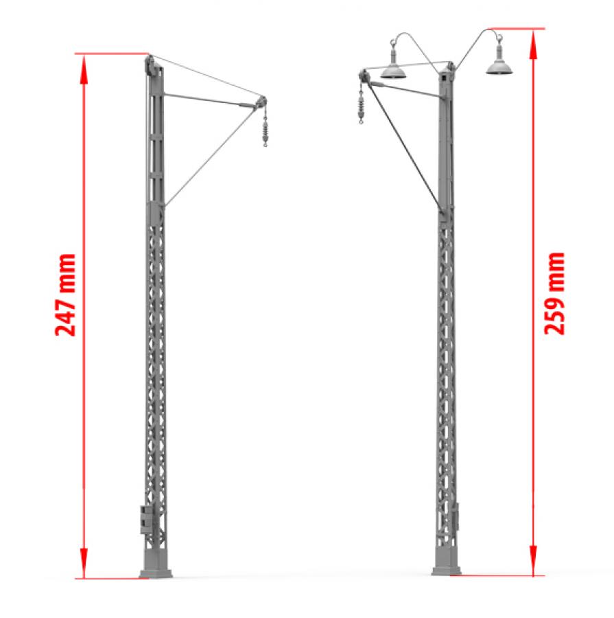 1:35 Railroad Power Poles & Lamps