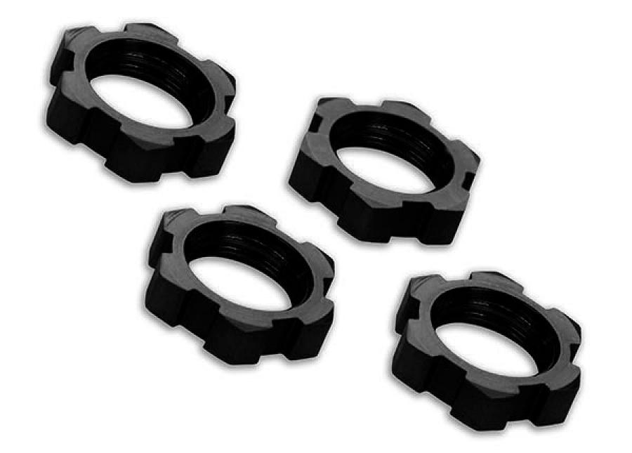 Traxxas Wheel Nuts Splined 17mm Alu Black (4) TRX7758A