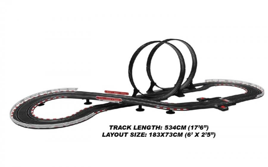 Slot Racing Track 252 Scale 1/43 USB 534cm