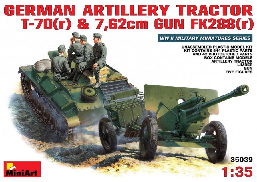 1:35 German T-70+76,2mm FK 288 with crew