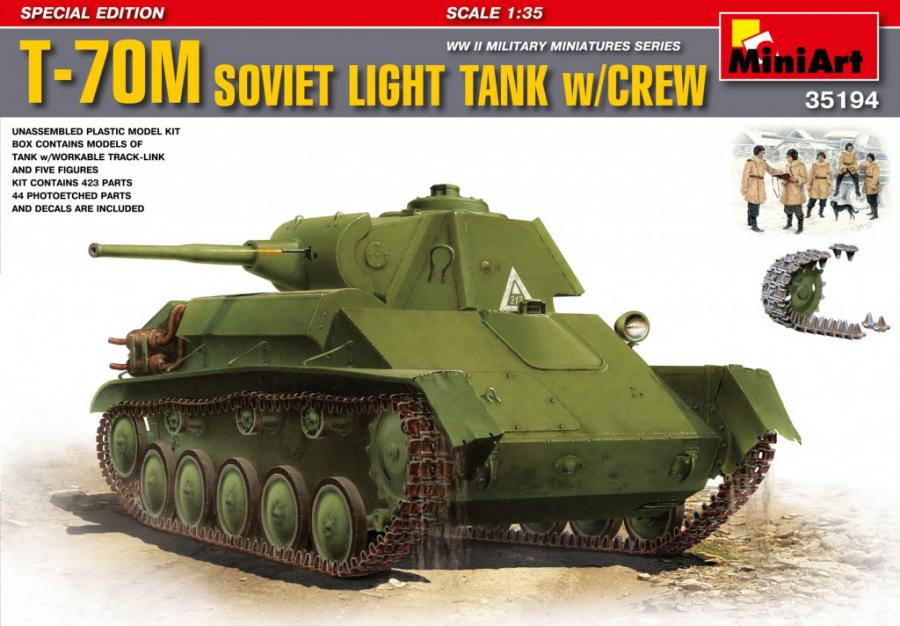 1:35 T-70M Light tank with crew