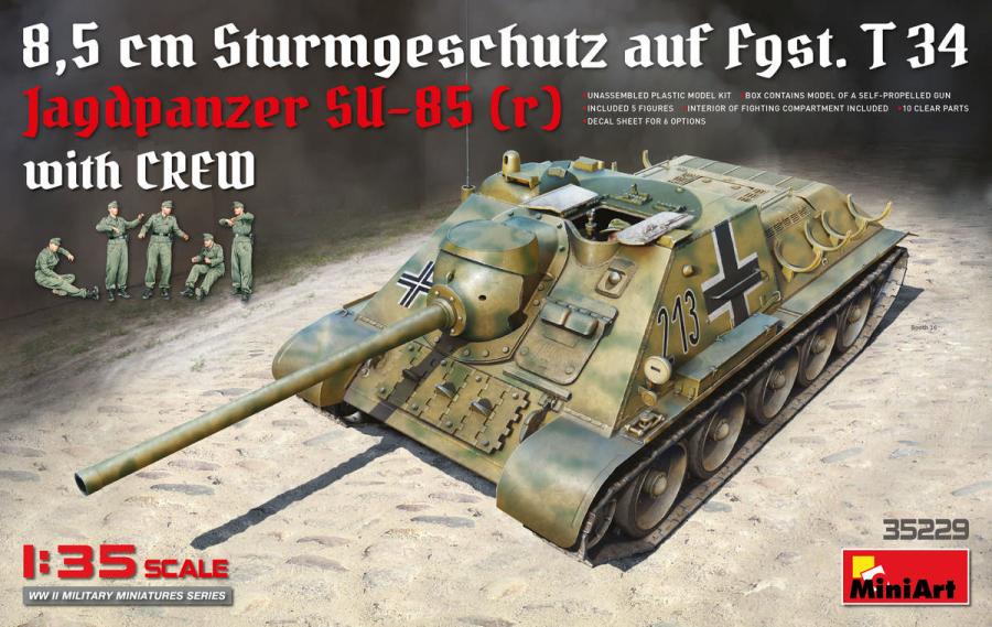 1:35 Jagdpanzer SU-85 (r) with Crew