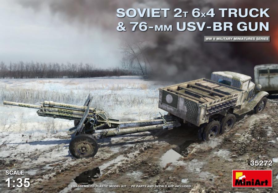 1:35 2t 6x4 Truck with 76mm USV-BR Gun
