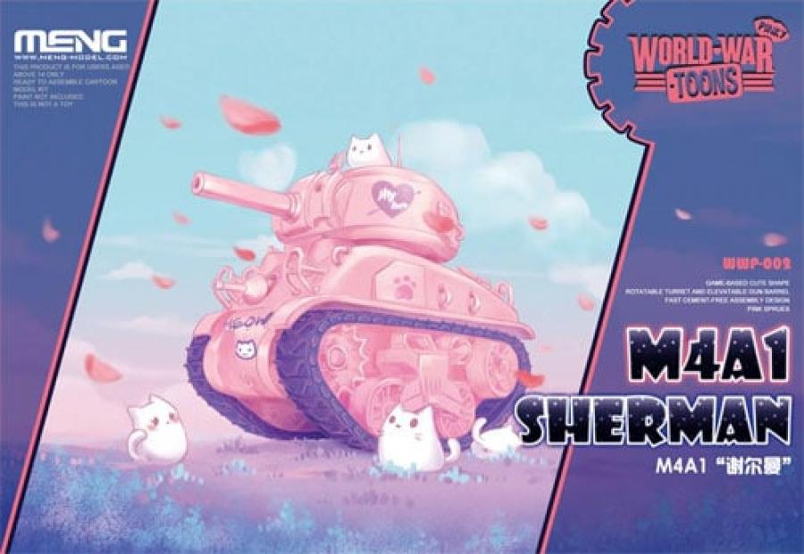 Sherman Pink + kitten (Cartoon model)