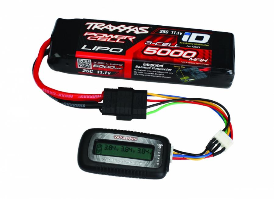 Traxxas Li-Po Voltage Meter/Balancer with Adapter Cable TRX2968X