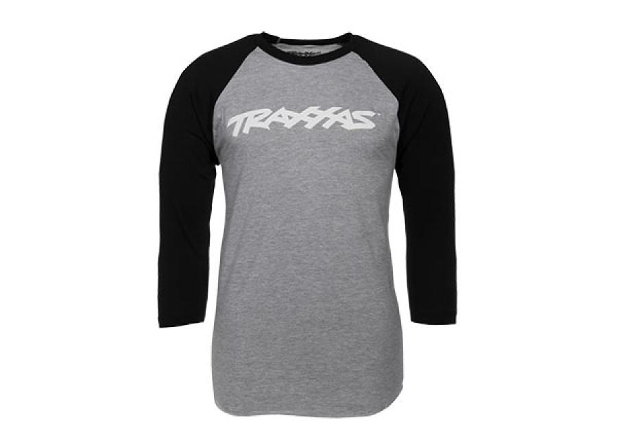 Traxxas Shirt Raglan Traxxas-logo Grey/Black S (Premium Fit) TRX1369-S