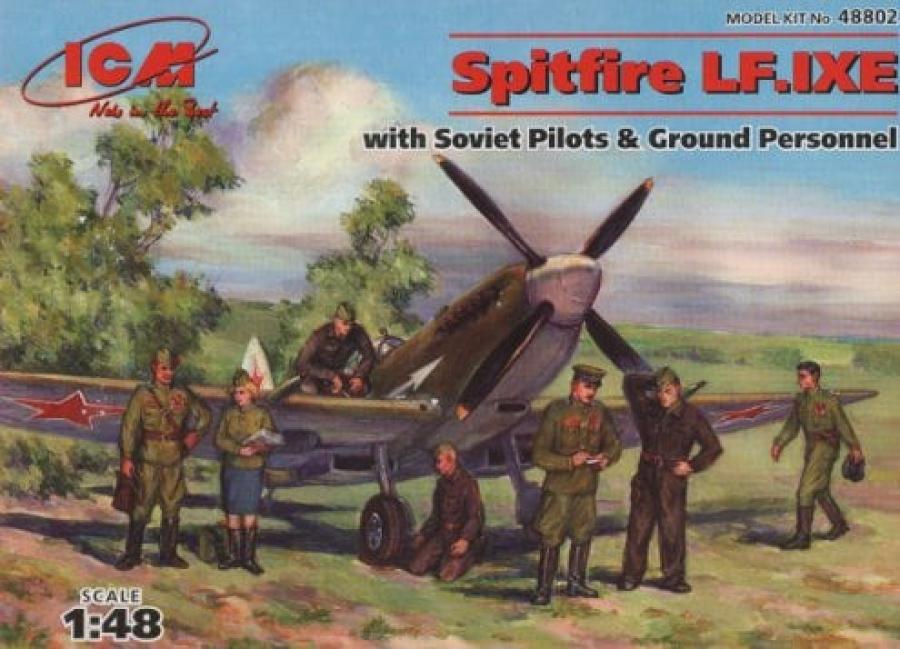 ICM 1:48 Spitfire Mk LF IXE with Soviet Pilots/Ground Crew