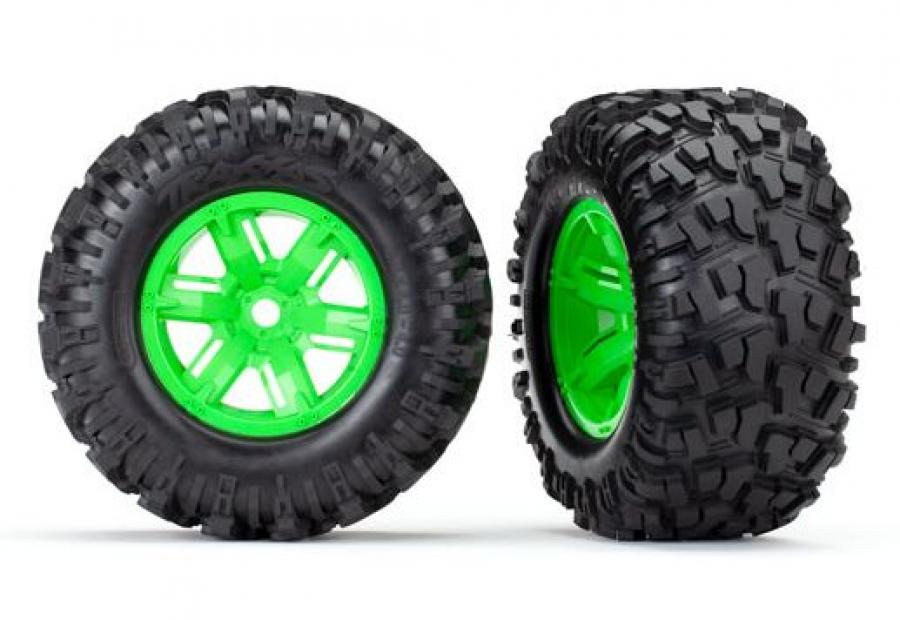 Traxxas Tires & Wheels Maxx AT/X-Maxx Green (2) TRX7772G