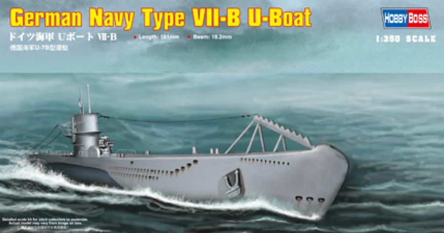 1:350 German Navy Type VII-B U-Boat