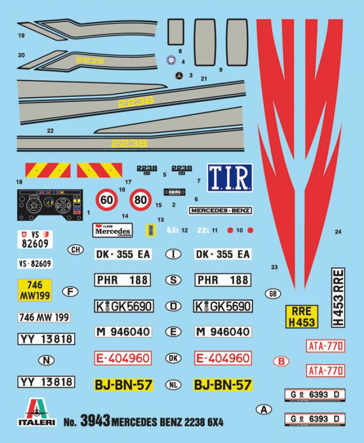 Italeri 1:24 MERCEDES- BENZ 2238 6X4