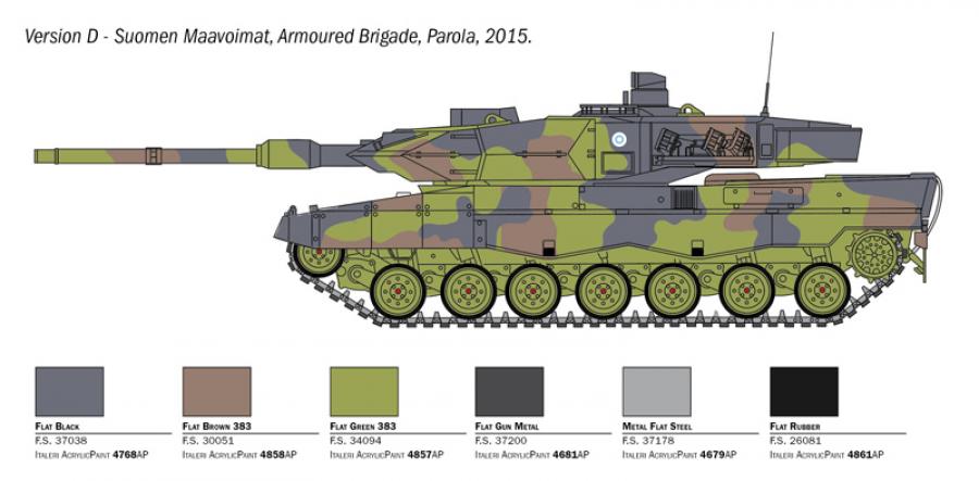 Italeri 1:35 LEOPARD 2A6 (Suomi siirtokuvilla) pienoismalli