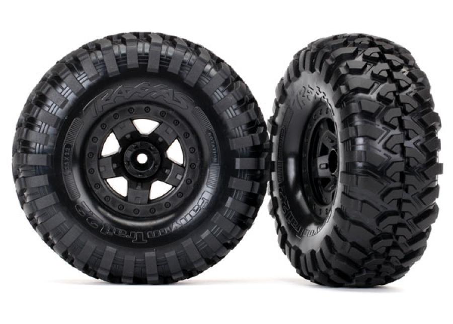 Traxxas Tires & Wheels Canyon Trail/TRX-4 Black 2.2" (2) TRX8181