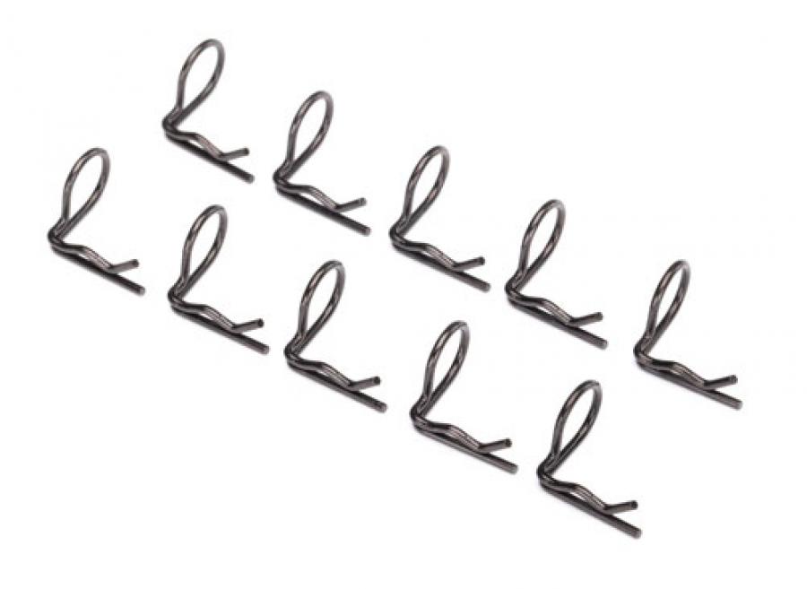 Traxxas Body Clips Angled Black (10) TRX3935A