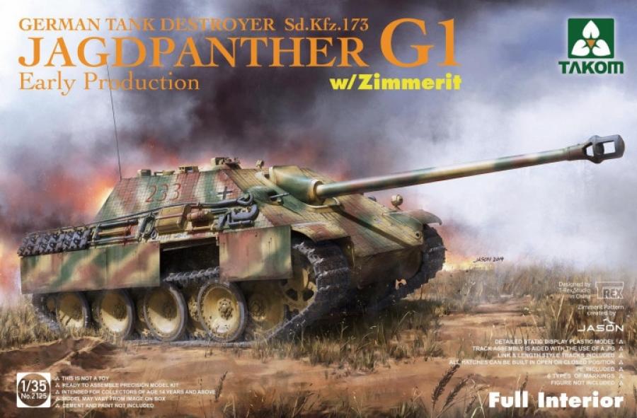 1:35 Jagdpanther G1 early with Zimmerit & Interior
