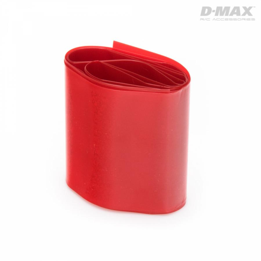 Heat Shrink Tube Red Transparent D35/W55mm x 1m