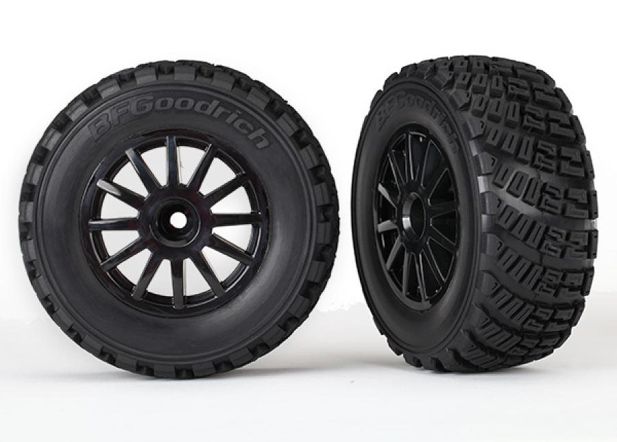 Traxxas Tires & Wheels BFGoodrich/Black Rally 1/10 TSM (2) TRX7473T