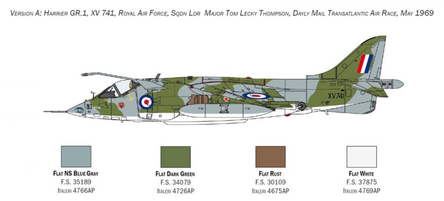 Italeri 1:72 HARRIER GR.1 Trans-Atlantic Race