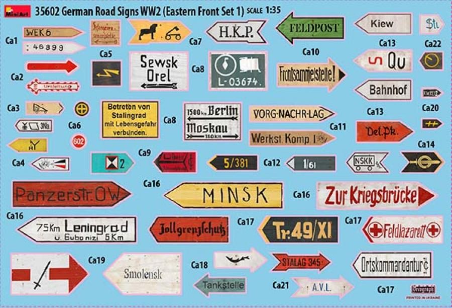 1:35 German Road Signs WW2 Eastern Front