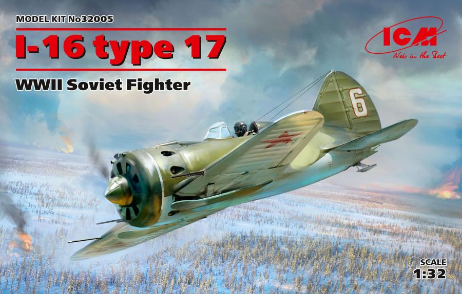 ICM 1:32 I-16 type 17, WWII Soviet Fighter 