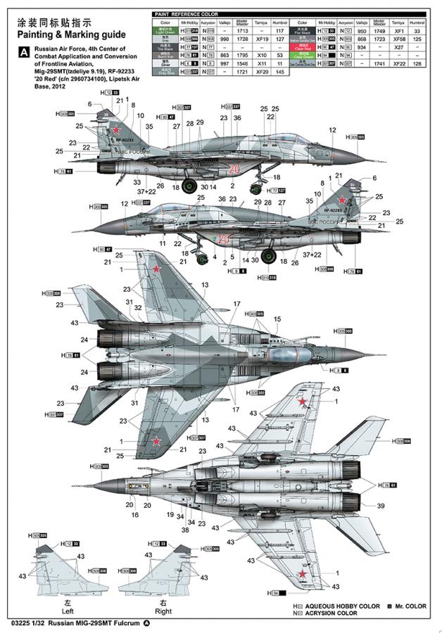 Trumpeter 1:32 Russian MIG-29SMT Fulcrum