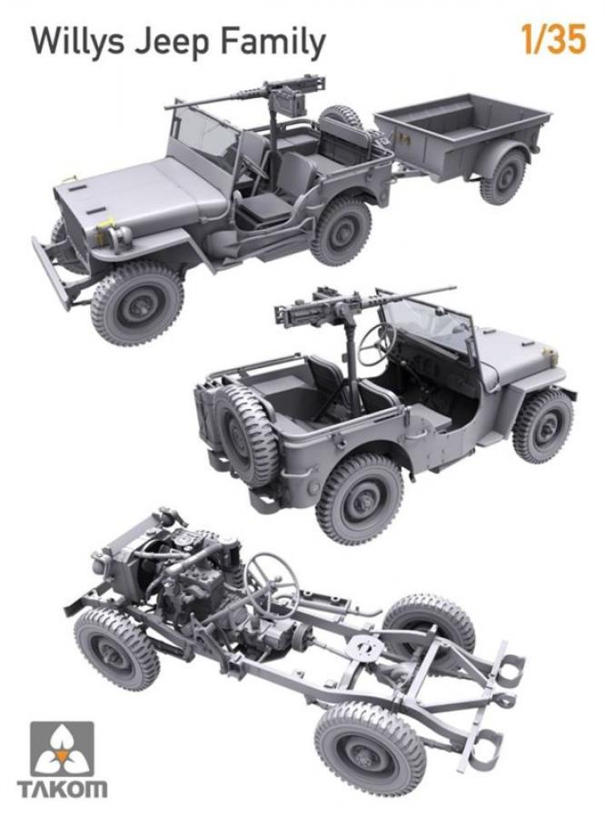 1/35 US 1/4 ton Jeep & trailer & figure