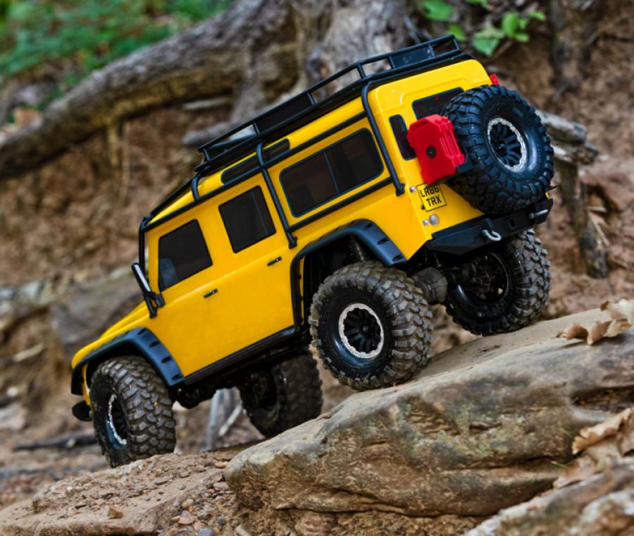 Traxxas TRX-4 Scale & Trail Crawler Land Rover Defender Yellow RTR ...