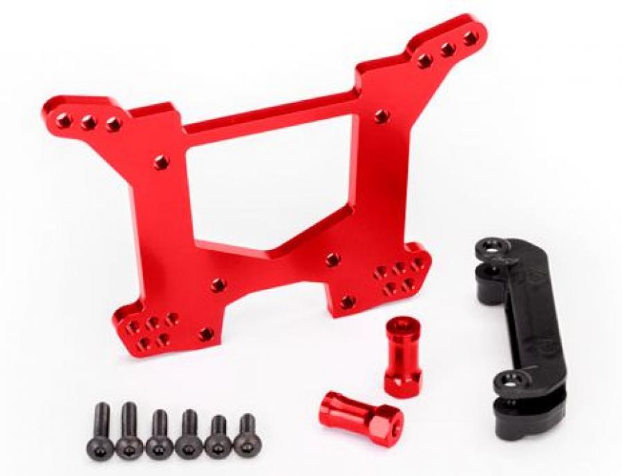 Traxxas Shock Tower Rear Alu Red Rustler 4x4 TRX6738R