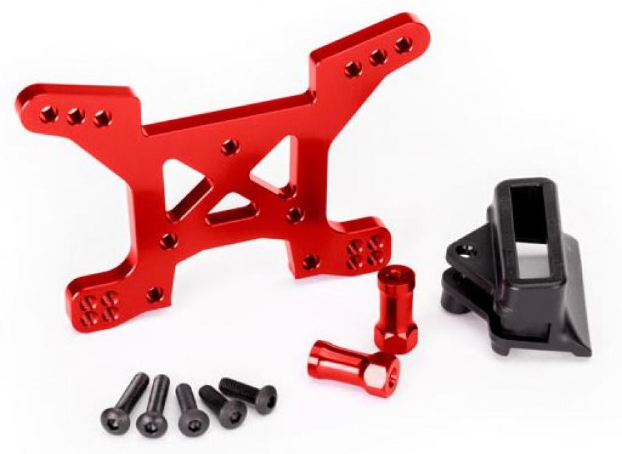 Traxxas Shock Tower Front Alu Red Rustler 4x4 TRX6739R