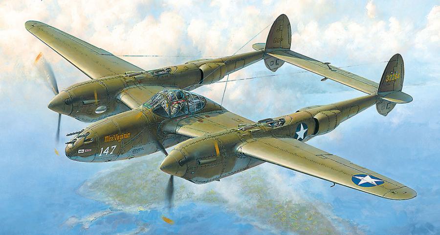 Tamiya 1/48 LOCKHEED  P-38F/G LIGHTNING pienoismalli