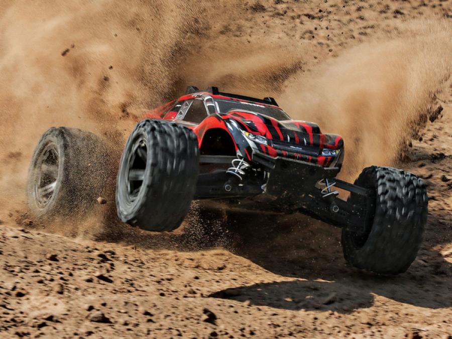 Traxxas Rustler 4x4 XL-5 1/10 RTR TQ Punainen RC-auto + akku ja laturi TRX67064-1-RED